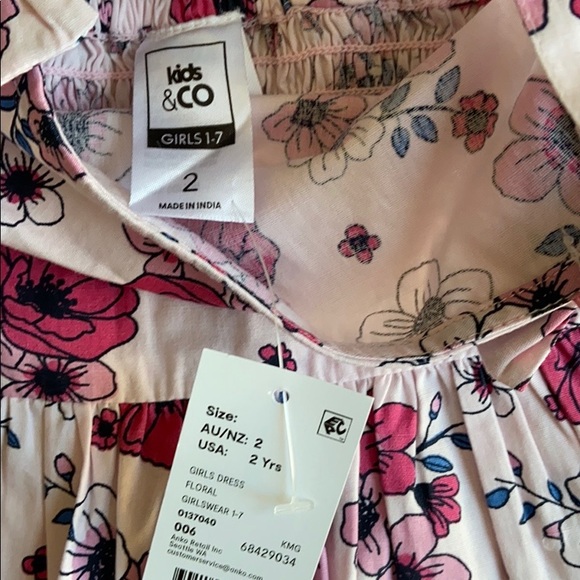 Anko pink woven girl’s bow dress - Picture 6 of 8